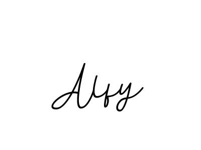 The best way (BallpointsItalic-DORy9) to make a short signature is to pick only two or three words in your name. The name Alfy include a total of six letters. For converting this name. Alfy signature style 11 images and pictures png