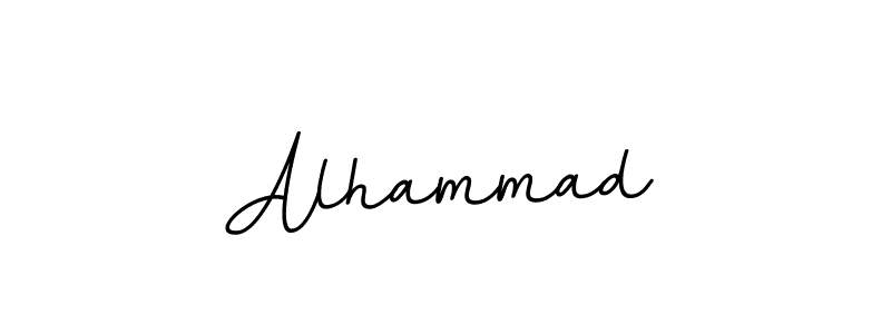 Design your own signature with our free online signature maker. With this signature software, you can create a handwritten (BallpointsItalic-DORy9) signature for name Alhammad. Alhammad signature style 11 images and pictures png