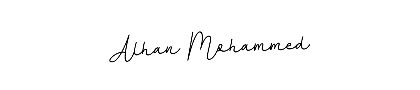 if you are searching for the best signature style for your name Alhan Mohammed. so please give up your signature search. here we have designed multiple signature styles  using BallpointsItalic-DORy9. Alhan Mohammed signature style 11 images and pictures png