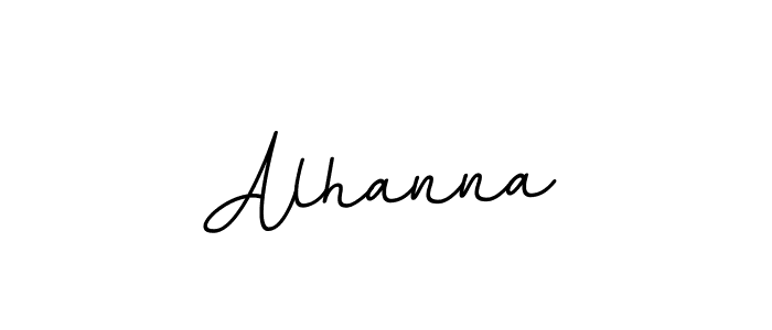 Create a beautiful signature design for name Alhanna. With this signature (BallpointsItalic-DORy9) fonts, you can make a handwritten signature for free. Alhanna signature style 11 images and pictures png