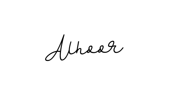 Use a signature maker to create a handwritten signature online. With this signature software, you can design (BallpointsItalic-DORy9) your own signature for name Alhoor. Alhoor signature style 11 images and pictures png