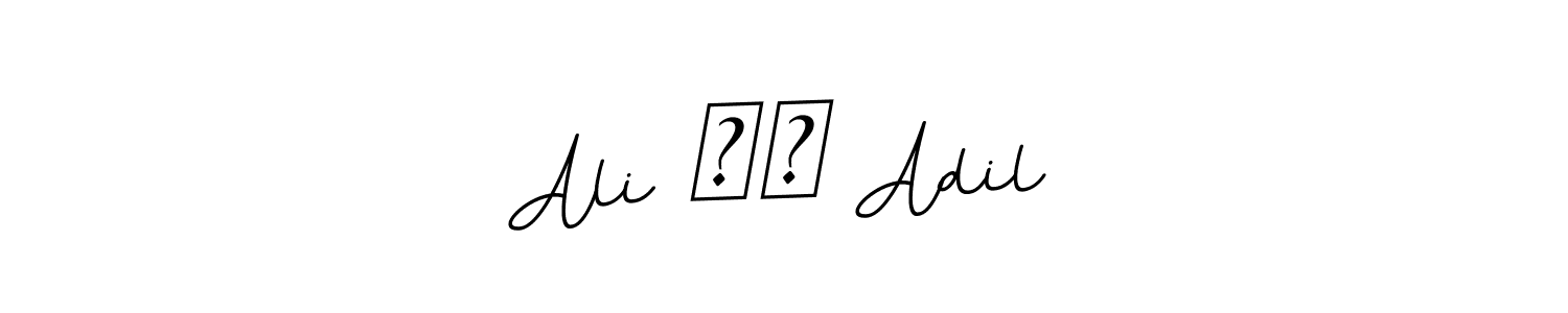 How to make Ali ❤️ Adil name signature. Use BallpointsItalic-DORy9 style for creating short signs online. This is the latest handwritten sign. Ali ❤️ Adil signature style 11 images and pictures png