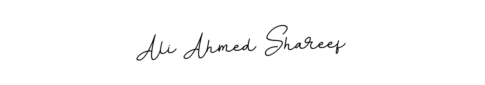 This is the best signature style for the Ali Ahmed Shareef name. Also you like these signature font (BallpointsItalic-DORy9). Mix name signature. Ali Ahmed Shareef signature style 11 images and pictures png