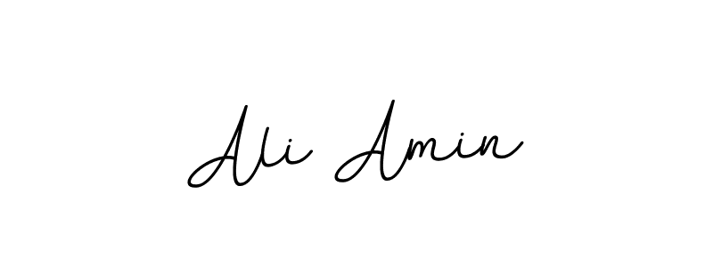 How to make Ali Amin name signature. Use BallpointsItalic-DORy9 style for creating short signs online. This is the latest handwritten sign. Ali Amin signature style 11 images and pictures png