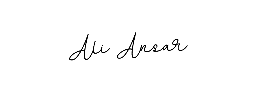 How to make Ali Ansar name signature. Use BallpointsItalic-DORy9 style for creating short signs online. This is the latest handwritten sign. Ali Ansar signature style 11 images and pictures png