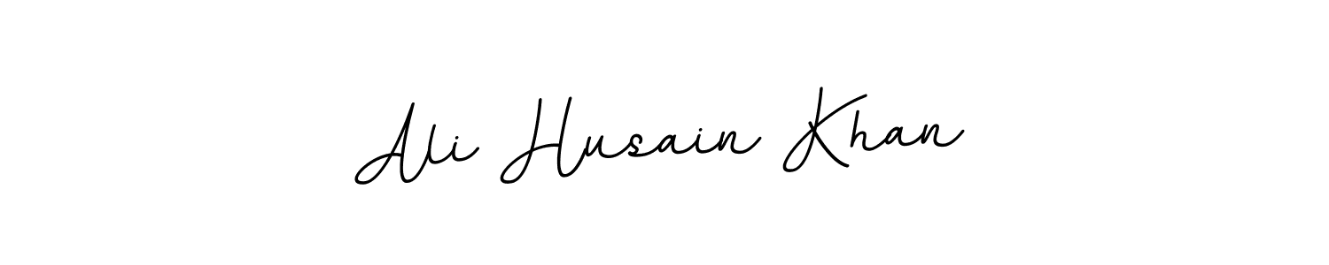 How to make Ali Husain Khan name signature. Use BallpointsItalic-DORy9 style for creating short signs online. This is the latest handwritten sign. Ali Husain Khan signature style 11 images and pictures png