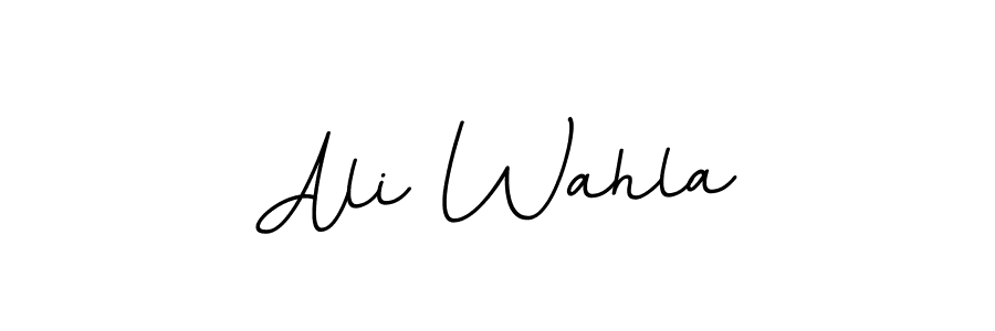 How to make Ali Wahla name signature. Use BallpointsItalic-DORy9 style for creating short signs online. This is the latest handwritten sign. Ali Wahla signature style 11 images and pictures png