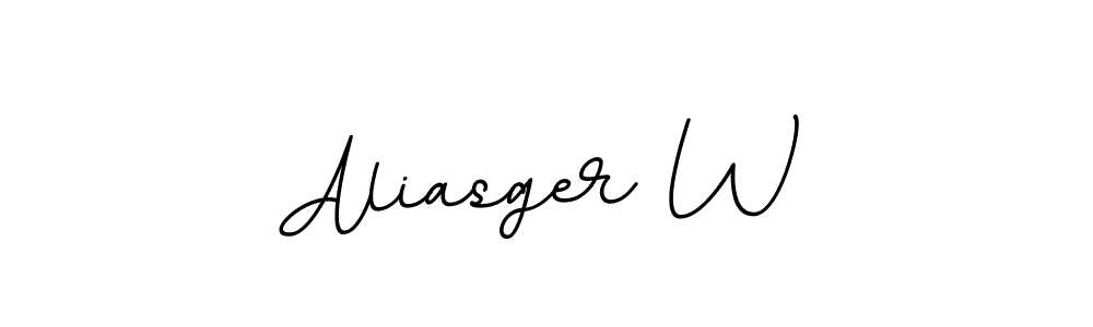 The best way (BallpointsItalic-DORy9) to make a short signature is to pick only two or three words in your name. The name Aliasger W include a total of six letters. For converting this name. Aliasger W signature style 11 images and pictures png