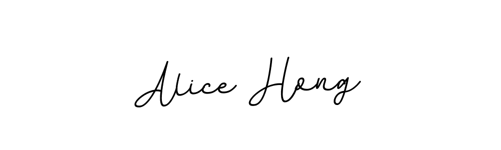 Use a signature maker to create a handwritten signature online. With this signature software, you can design (BallpointsItalic-DORy9) your own signature for name Alice Hong. Alice Hong signature style 11 images and pictures png