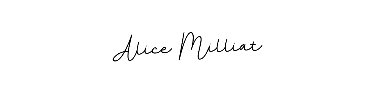 if you are searching for the best signature style for your name Alice Milliat. so please give up your signature search. here we have designed multiple signature styles  using BallpointsItalic-DORy9. Alice Milliat signature style 11 images and pictures png