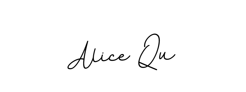 Alice Qu stylish signature style. Best Handwritten Sign (BallpointsItalic-DORy9) for my name. Handwritten Signature Collection Ideas for my name Alice Qu. Alice Qu signature style 11 images and pictures png