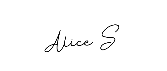 It looks lik you need a new signature style for name Alice S. Design unique handwritten (BallpointsItalic-DORy9) signature with our free signature maker in just a few clicks. Alice S signature style 11 images and pictures png