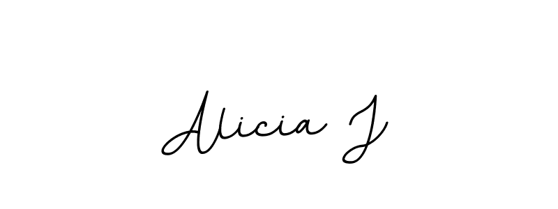 Make a beautiful signature design for name Alicia J. With this signature (BallpointsItalic-DORy9) style, you can create a handwritten signature for free. Alicia J signature style 11 images and pictures png