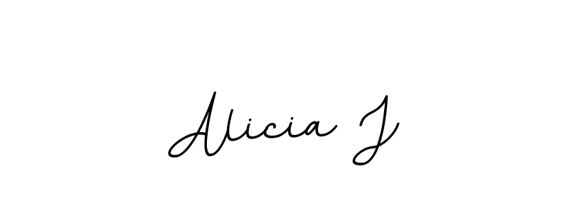 Make a beautiful signature design for name Alicia J. With this signature (BallpointsItalic-DORy9) style, you can create a handwritten signature for free. Alicia J signature style 11 images and pictures png