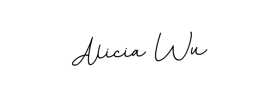 Alicia Wu stylish signature style. Best Handwritten Sign (BallpointsItalic-DORy9) for my name. Handwritten Signature Collection Ideas for my name Alicia Wu. Alicia Wu signature style 11 images and pictures png