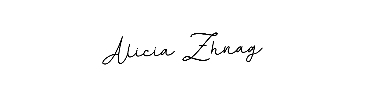You should practise on your own different ways (BallpointsItalic-DORy9) to write your name (Alicia Zhnag) in signature. don't let someone else do it for you. Alicia Zhnag signature style 11 images and pictures png