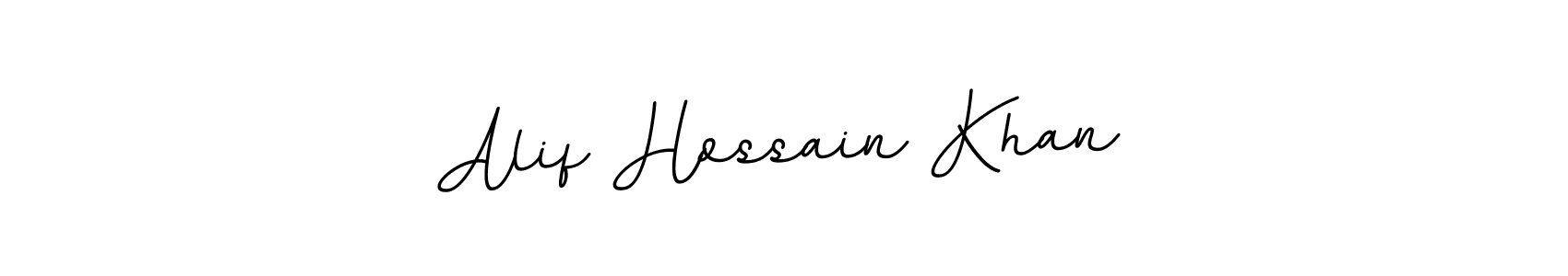 Make a beautiful signature design for name Alif Hossain Khan. With this signature (BallpointsItalic-DORy9) style, you can create a handwritten signature for free. Alif Hossain Khan signature style 11 images and pictures png