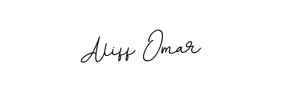 Use a signature maker to create a handwritten signature online. With this signature software, you can design (BallpointsItalic-DORy9) your own signature for name Aliff Omar. Aliff Omar signature style 11 images and pictures png