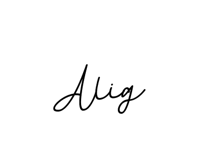 How to make Alig name signature. Use BallpointsItalic-DORy9 style for creating short signs online. This is the latest handwritten sign. Alig signature style 11 images and pictures png