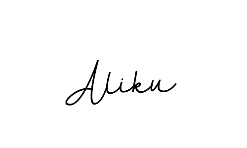 How to make Aliku name signature. Use BallpointsItalic-DORy9 style for creating short signs online. This is the latest handwritten sign. Aliku signature style 11 images and pictures png