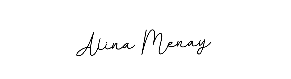 Design your own signature with our free online signature maker. With this signature software, you can create a handwritten (BallpointsItalic-DORy9) signature for name Alina Menay. Alina Menay signature style 11 images and pictures png