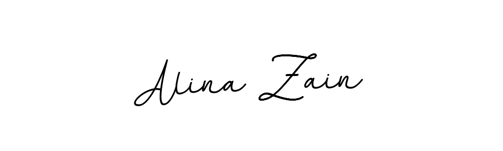 This is the best signature style for the Alina Zain name. Also you like these signature font (BallpointsItalic-DORy9). Mix name signature. Alina Zain signature style 11 images and pictures png