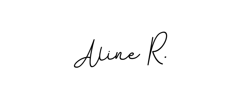 Aline R. stylish signature style. Best Handwritten Sign (BallpointsItalic-DORy9) for my name. Handwritten Signature Collection Ideas for my name Aline R.. Aline R. signature style 11 images and pictures png