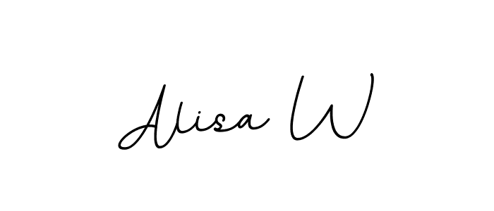 This is the best signature style for the Alisa W name. Also you like these signature font (BallpointsItalic-DORy9). Mix name signature. Alisa W signature style 11 images and pictures png