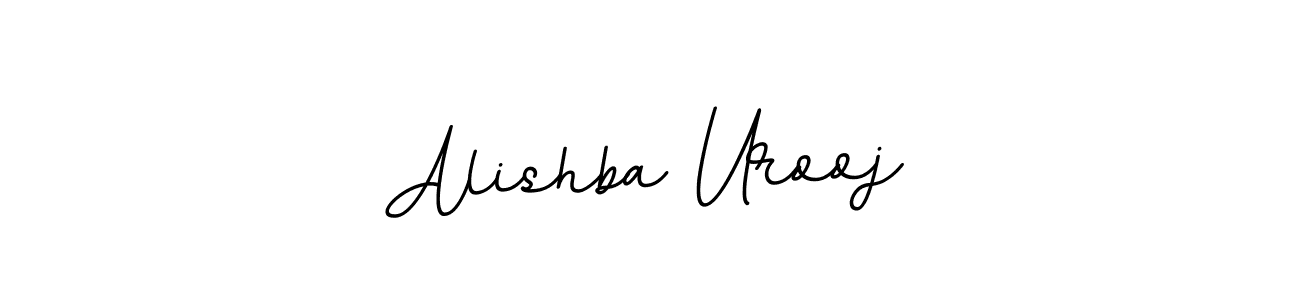 How to make Alishba Urooj name signature. Use BallpointsItalic-DORy9 style for creating short signs online. This is the latest handwritten sign. Alishba Urooj signature style 11 images and pictures png