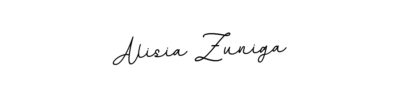 How to make Alisia Zuniga name signature. Use BallpointsItalic-DORy9 style for creating short signs online. This is the latest handwritten sign. Alisia Zuniga signature style 11 images and pictures png