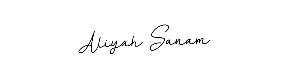 Use a signature maker to create a handwritten signature online. With this signature software, you can design (BallpointsItalic-DORy9) your own signature for name Aliyah Sanam. Aliyah Sanam signature style 11 images and pictures png