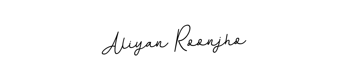 This is the best signature style for the Aliyan Roonjho name. Also you like these signature font (BallpointsItalic-DORy9). Mix name signature. Aliyan Roonjho signature style 11 images and pictures png
