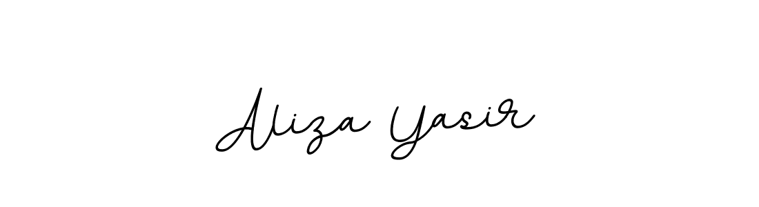 Use a signature maker to create a handwritten signature online. With this signature software, you can design (BallpointsItalic-DORy9) your own signature for name Aliza Yasir. Aliza Yasir signature style 11 images and pictures png