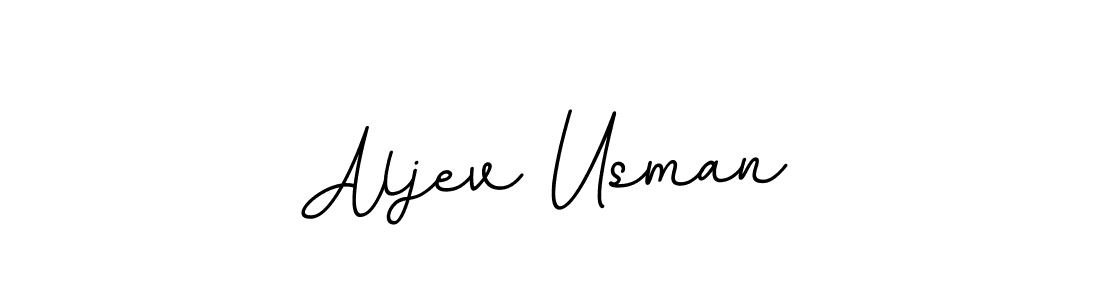 Make a beautiful signature design for name Aljev Usman. With this signature (BallpointsItalic-DORy9) style, you can create a handwritten signature for free. Aljev Usman signature style 11 images and pictures png