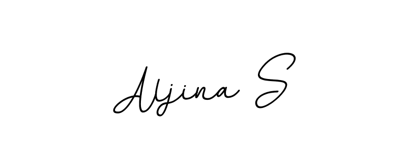 The best way (BallpointsItalic-DORy9) to make a short signature is to pick only two or three words in your name. The name Aljina S include a total of six letters. For converting this name. Aljina S signature style 11 images and pictures png