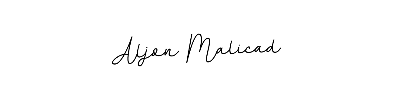 BallpointsItalic-DORy9 is a professional signature style that is perfect for those who want to add a touch of class to their signature. It is also a great choice for those who want to make their signature more unique. Get Aljon Malicad name to fancy signature for free. Aljon Malicad signature style 11 images and pictures png