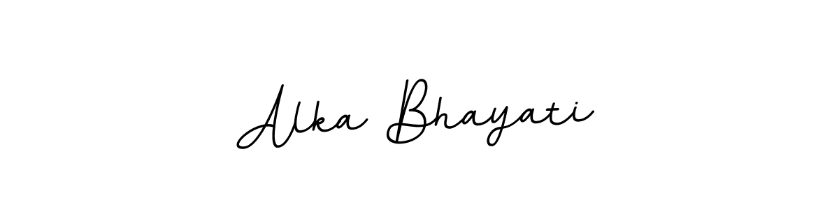 The best way (BallpointsItalic-DORy9) to make a short signature is to pick only two or three words in your name. The name Alka Bhayati include a total of six letters. For converting this name. Alka Bhayati signature style 11 images and pictures png