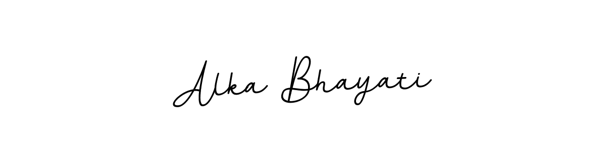 Create a beautiful signature design for name Alka Bhayati. With this signature (BallpointsItalic-DORy9) fonts, you can make a handwritten signature for free. Alka Bhayati signature style 11 images and pictures png
