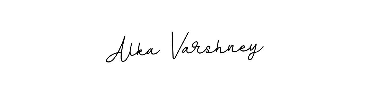 How to make Alka Varshney name signature. Use BallpointsItalic-DORy9 style for creating short signs online. This is the latest handwritten sign. Alka Varshney signature style 11 images and pictures png