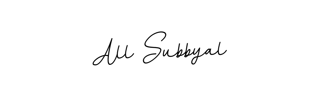 Create a beautiful signature design for name All Subbyal. With this signature (BallpointsItalic-DORy9) fonts, you can make a handwritten signature for free. All Subbyal signature style 11 images and pictures png