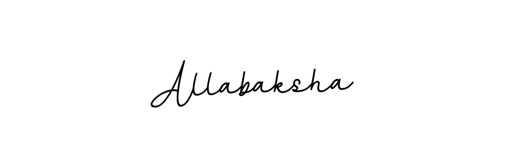 The best way (BallpointsItalic-DORy9) to make a short signature is to pick only two or three words in your name. The name Allabaksha include a total of six letters. For converting this name. Allabaksha signature style 11 images and pictures png