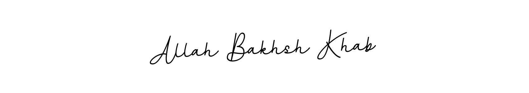 Also we have Allah Bakhsh Khab name is the best signature style. Create professional handwritten signature collection using BallpointsItalic-DORy9 autograph style. Allah Bakhsh Khab signature style 11 images and pictures png