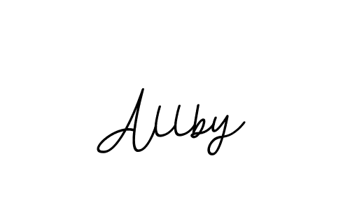 How to make Allby name signature. Use BallpointsItalic-DORy9 style for creating short signs online. This is the latest handwritten sign. Allby signature style 11 images and pictures png