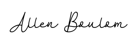 Give your name Allen Boulom an exquisite flair with the BallpointsItalic-DORy9 script font. Ideal for contracts, resumes, and formal letterheads. Allen Boulom signature style 11 images and pictures png