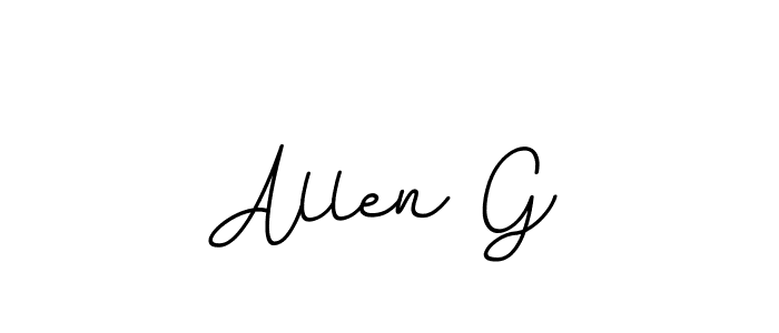 Create a beautiful signature design for name Allen G. With this signature (BallpointsItalic-DORy9) fonts, you can make a handwritten signature for free. Allen G signature style 11 images and pictures png