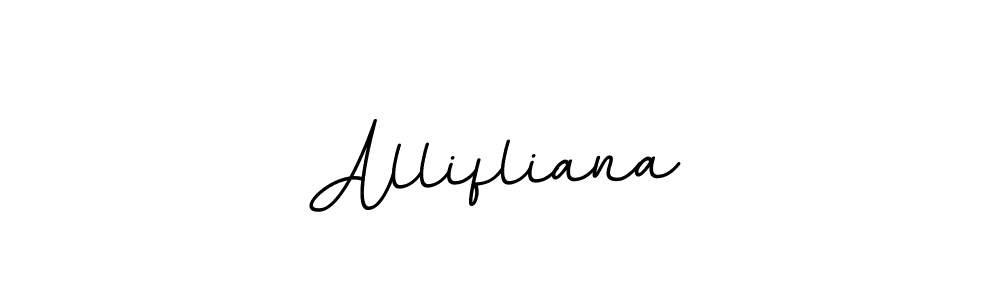 It looks lik you need a new signature style for name Allifliana. Design unique handwritten (BallpointsItalic-DORy9) signature with our free signature maker in just a few clicks. Allifliana signature style 11 images and pictures png