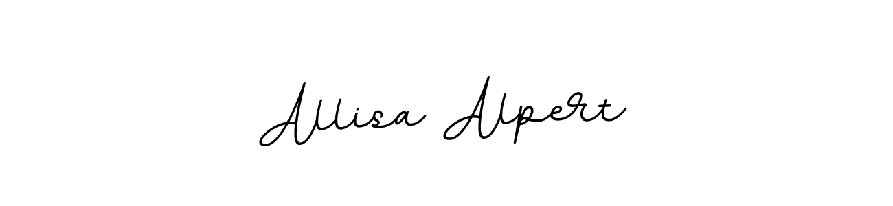 How to make Allisa Alpert name signature. Use BallpointsItalic-DORy9 style for creating short signs online. This is the latest handwritten sign. Allisa Alpert signature style 11 images and pictures png
