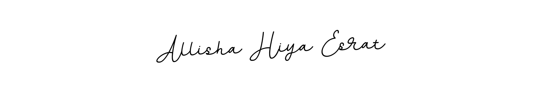 This is the best signature style for the Allisha Hiya Esrat name. Also you like these signature font (BallpointsItalic-DORy9). Mix name signature. Allisha Hiya Esrat signature style 11 images and pictures png