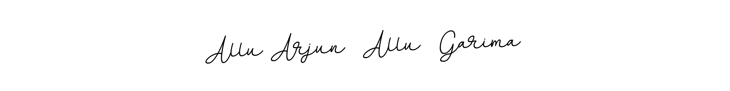 Design your own signature with our free online signature maker. With this signature software, you can create a handwritten (BallpointsItalic-DORy9) signature for name Allu Arjun  Allu  Garima. Allu Arjun  Allu  Garima signature style 11 images and pictures png