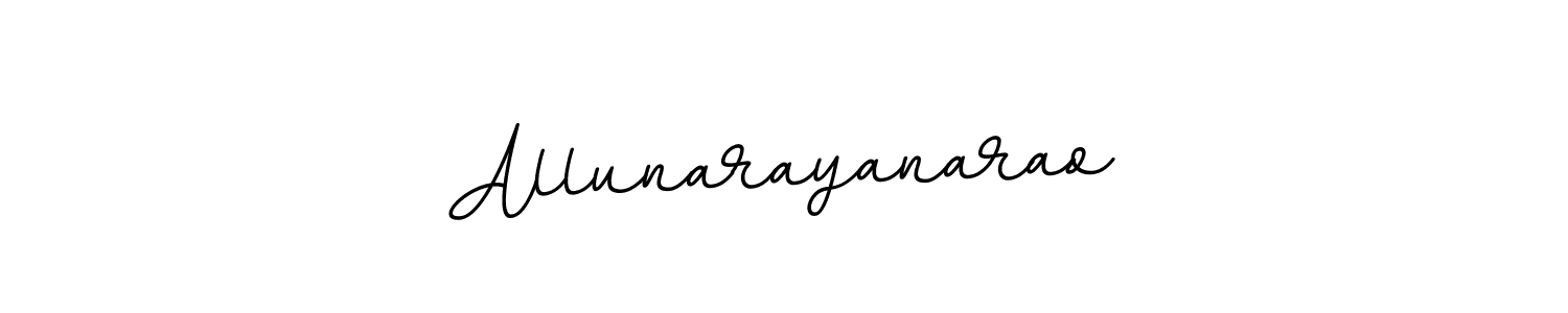 Make a beautiful signature design for name Allunarayanarao. With this signature (BallpointsItalic-DORy9) style, you can create a handwritten signature for free. Allunarayanarao signature style 11 images and pictures png